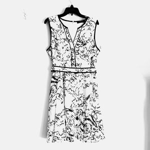 Avanka Trump Black & White Linen Blend Dress 12